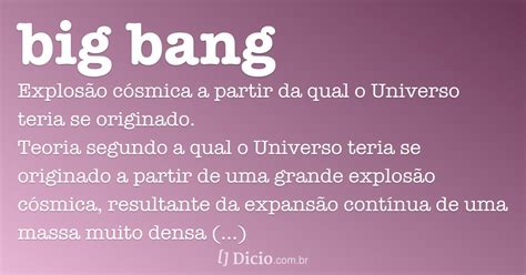 big bang dicionário online de português
