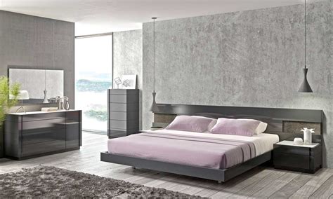 grey lacquer natural wood bed sj barto contemporary bedroom