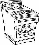 Oven Stove Coloring Clipart Drawing Pages Line Microwave Top Clip Template Truck Tow Drawings Getdrawings Household Book Cliparts Library Clipground sketch template