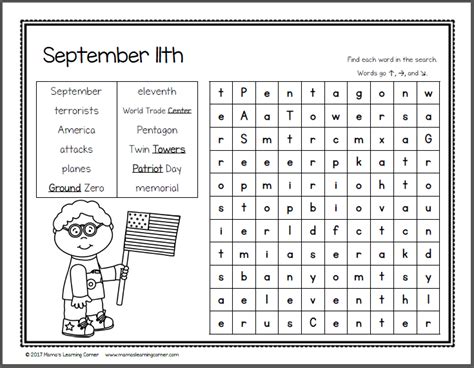 september word search packet mamas learning corner