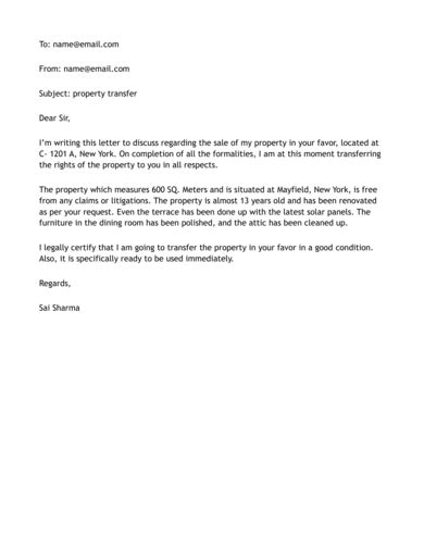 authorization letter  sell property    letter template