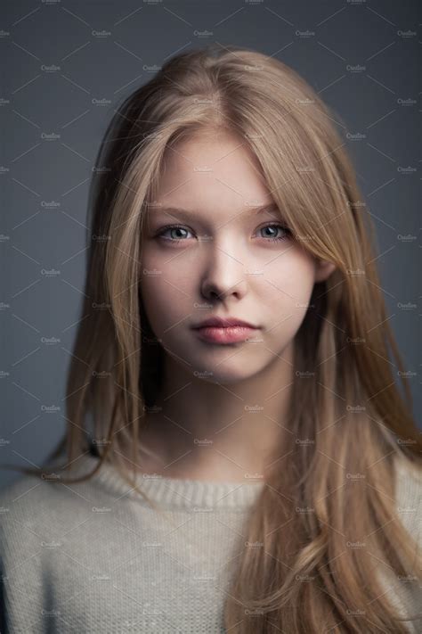 Beautiful Teen Girl Portrait High Quality Beauty And Fashion Stock