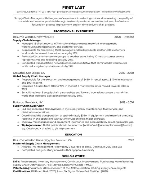 supply chain director resume examples   resume worded