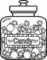 Coloring Candy Pages Jar Drawing Template Candies Getdrawings sketch template