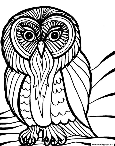 scary halloween owl  coloring page printable