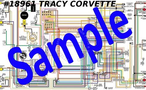 corvette wiring diagram full color laminated     tracy performance corvette
