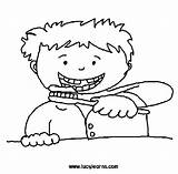 Brushing Teeth Coloring Brush Boy Pages Clipart Drawing Clean Tooth Missing Kids Habits Keep Clip Color Good Wash Health Body sketch template