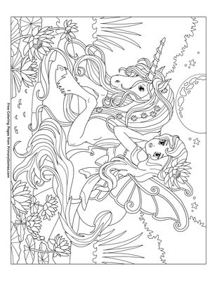 fairy  unicorn coloring pages  coloring  drawing