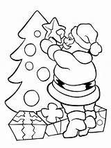 Kerstman Kerstboom Kleurplaat Versiert Decorates Claus Kleurplaten Leukekleurplaten Coloringpage Colour sketch template