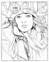 Vogue Colorier Coloring Fashion Pages Drawing Paris Choose Board sketch template