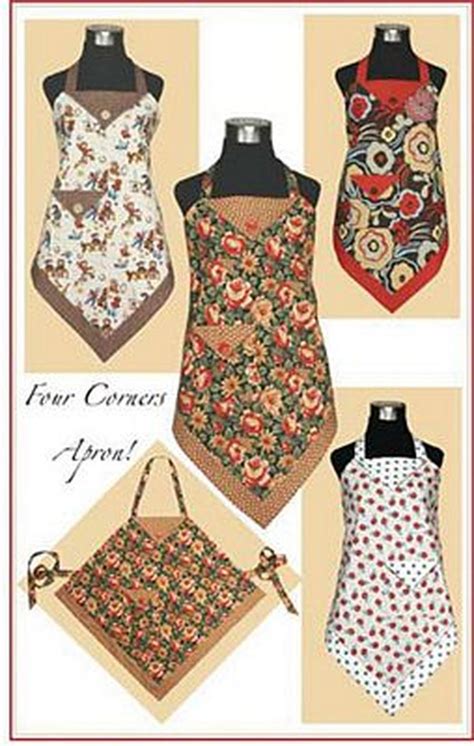 Four Corners Apron Vanilla House Pattern Sewing Aprons Vintage