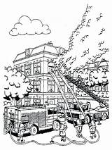 Fire Coloring Pages Kids Putting Truck Firefighters Engine Bestcoloringpagesforkids Visit sketch template