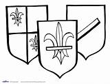 Coloring Printable Shield Medieval Pages Shields Knight Ctr Clipart Printables Coolest Colouring Clip Cliparts Library Color Print Sheild sketch template