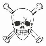 Skull Crossbones Coloring Pages Pirate Printable Template Printablee Flags Ship Via sketch template