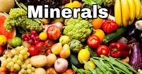 minerals  food