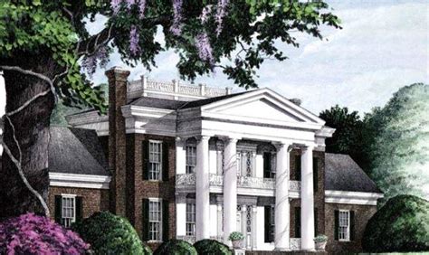 colonial plantation southern house plan home plans blueprints