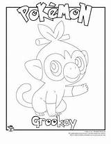 Coloring Pokemon Grookey Pages Kids Choose Board sketch template