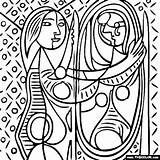 Picasso Thecolor Malvorlagen Pinturas Pintor Gesicht sketch template