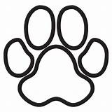 Paw Tiger Draw Clipartmag Print sketch template