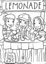 Coloring Lemonade Stand Pages Popular sketch template