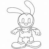 Oswald Rabbit sketch template