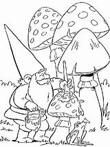 Gnome Coloring Pages Color Print Kids sketch template