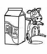 Coloring Cow Milk Kids Book Illustration Stock sketch template