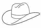 Hat Cowboy Coloring Drawing Template Outline Hats Western Tattoo Sketch Printable Clipart Boot Boots Pages Cartoon Cowgirl Printables Cow Clip sketch template