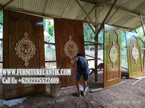 pintu masjid jati ukiran jepara   kayu kayu jati furniture