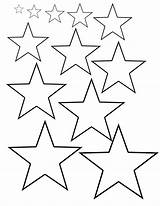 Different Stars Size Tattoo Sizes Template Sheet Templates Coloring Progressively Bigger Visit Artists sketch template