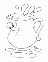 Jug Coloring Pages Pitcher Colouring Drawing Water Kids Getdrawings Getcolorings Print Template sketch template
