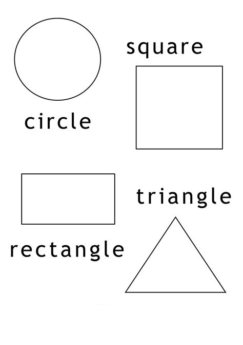 printable shapes  kindergarten