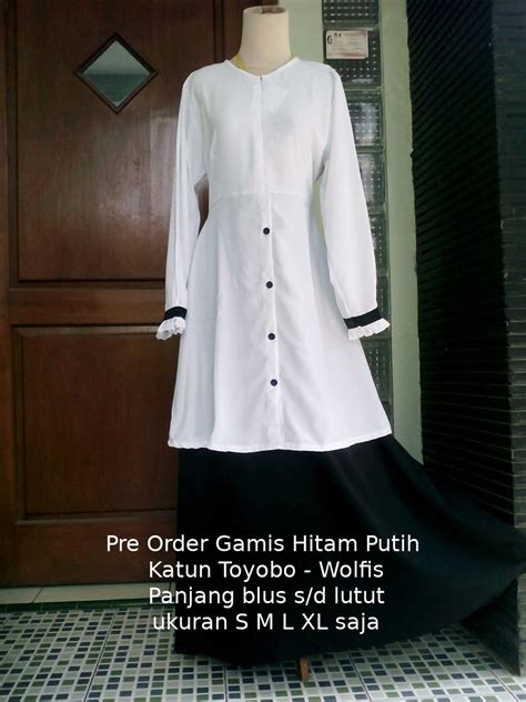 model baju dinas putih kombinasi hitam fashion