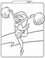 Kim Possible Coloring Cheerleader Pages Ultimate Girls Disney sketch template