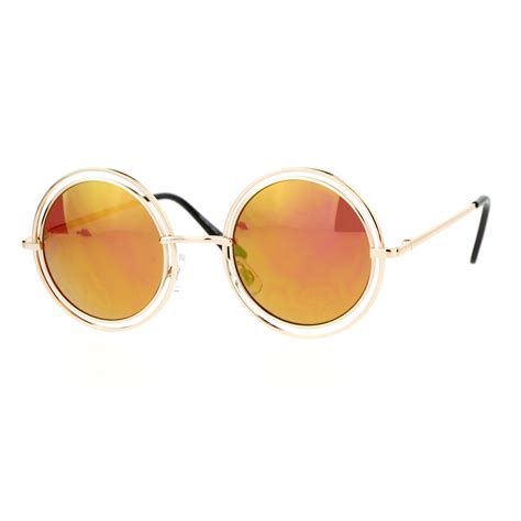 sa106 unisex double frame hippie round circle lens pimp sunglasses ebay