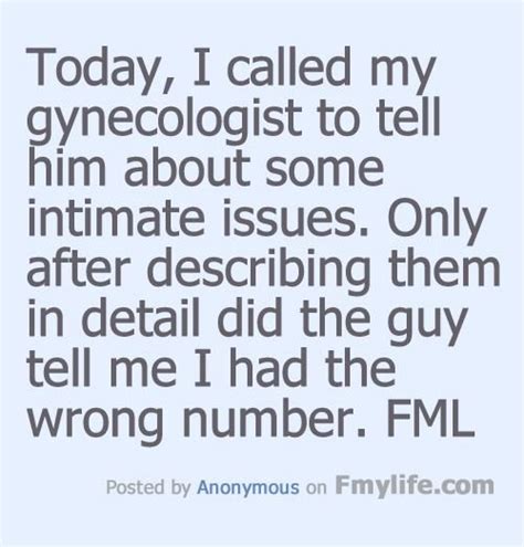 Today I Called My Gynecologist To Tell Him About Some Intimate Issues