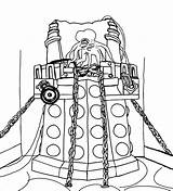 Dalek Coloring Doctor Pages Who Getdrawings Drawing sketch template
