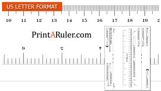 foldable ruler  letter size paper