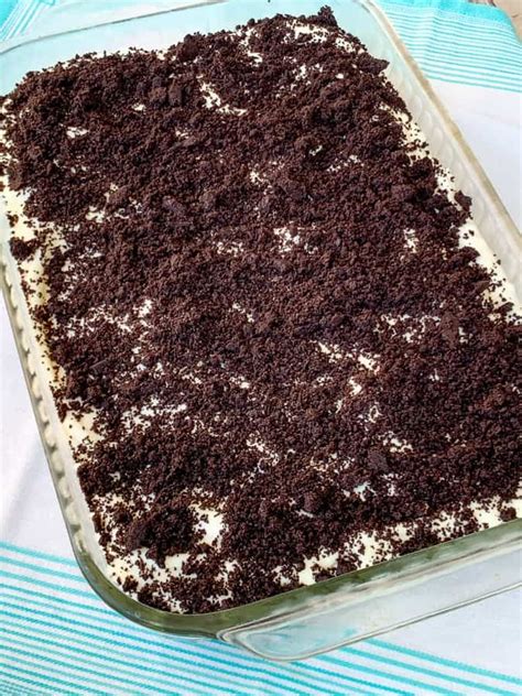 glass dish  easy dirt cake dirt dessert recipe dirt cake