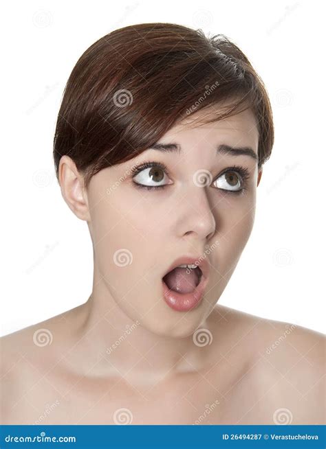 young girl wit open mouth stock image image  adolescence