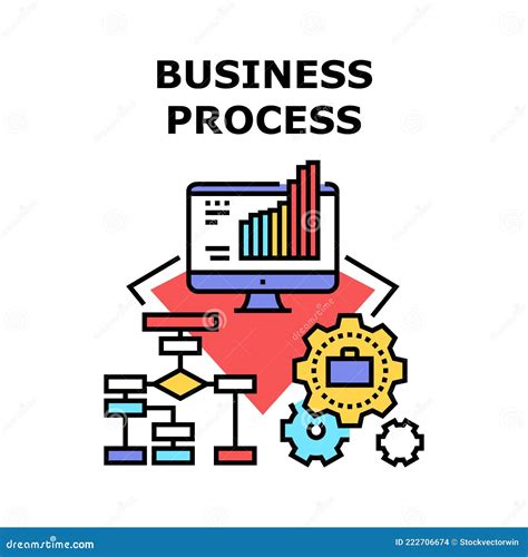 business process vector concept color illustration stock vector illustration  staff startup