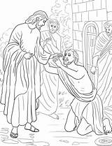 Mark Coloring Jesus Bartimaeus Heals Blind Do Want Luke St sketch template