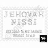 Jehovah Coloring Nissi sketch template