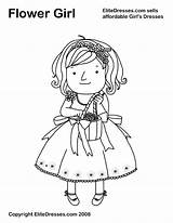 Coloring Pages Flower Girls Girl Printable Flowers Dresses Wedding Pageant Kids Dress Print Sheets Getcolorings Books Clipart Color Resolution High sketch template