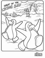 Sliding Penguins sketch template