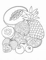 Coloring Pages Fruit Adult Kids Colouring Food Book Printable Sheets Flower Mandala Adults Google Mandalas Summer Search Books Vegetables Visit sketch template