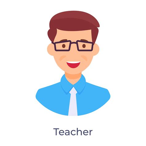 Teacher Wearing Glasses 2527525 Vector Art At Vecteezy