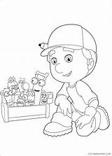 Coloring Handy Manny Pages Coloring4free Printable Related Posts Books Kids sketch template