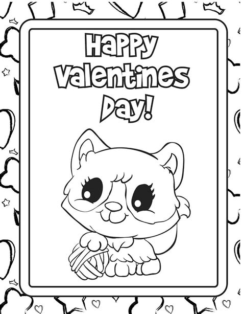 printable valentines day cards  color