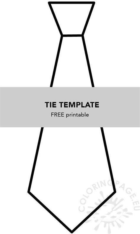 tie template coloring page